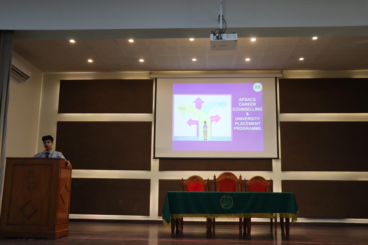 The career counseling session by Mrs. Samreen Asghar Incharge Career Counselor APSAC Secretariat